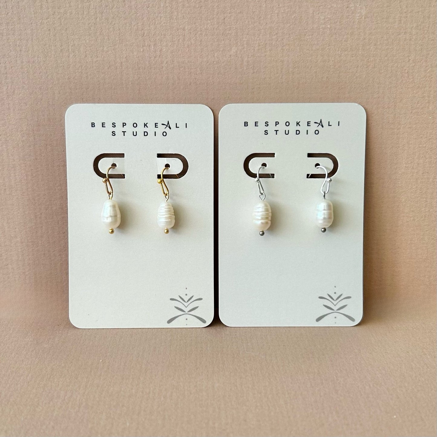 Single Pearl Drop Earrings