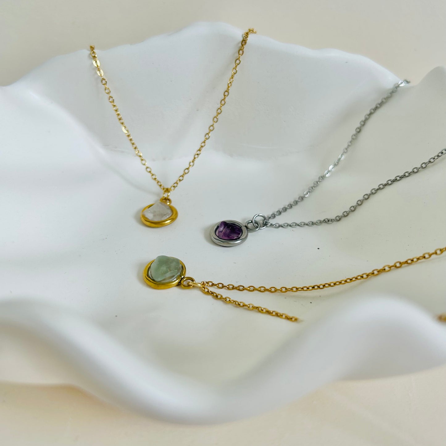 Crystal Round Necklace | Small
