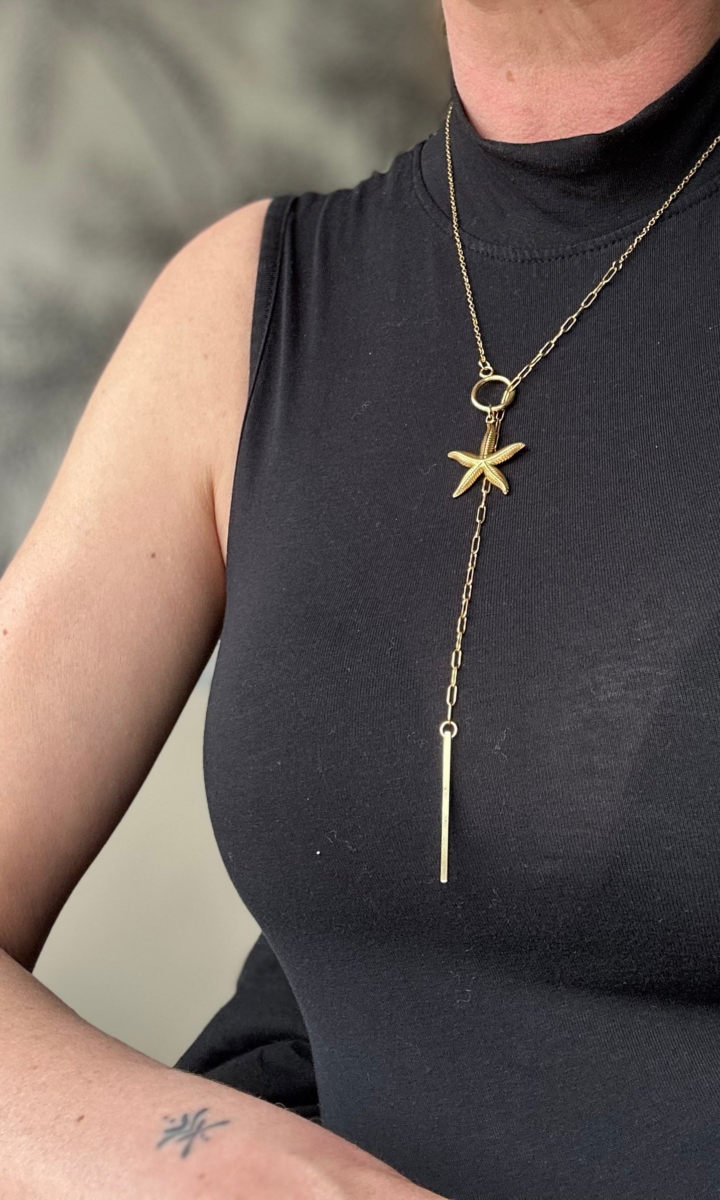 Starfish Lariat Necklace