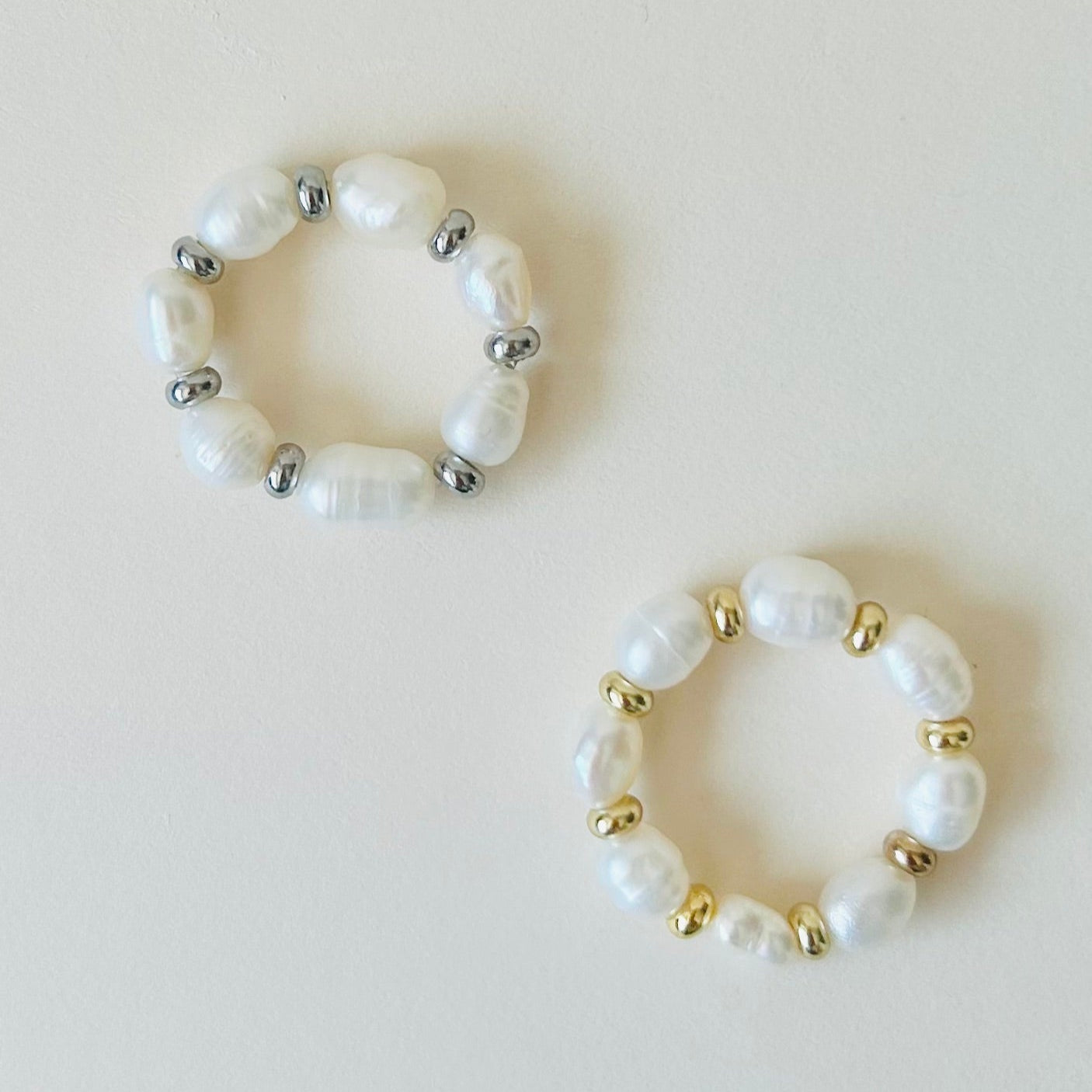 Gemstone Beach Rings | Pearl