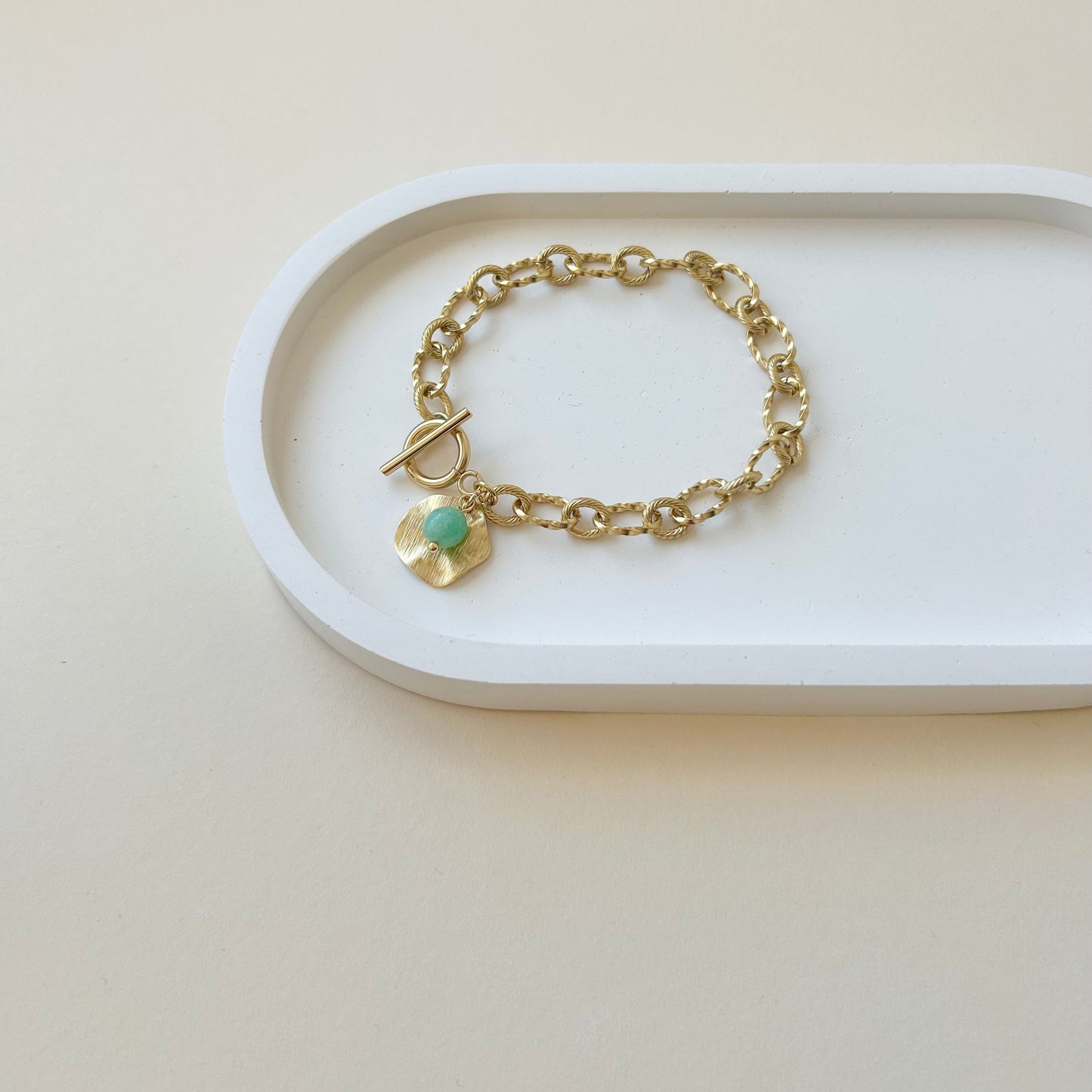 Chunky Gold Disc Bracelet