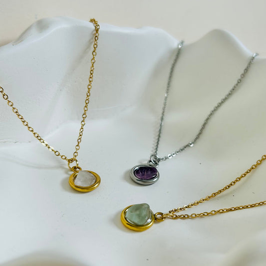 Crystal Round Necklace | Small