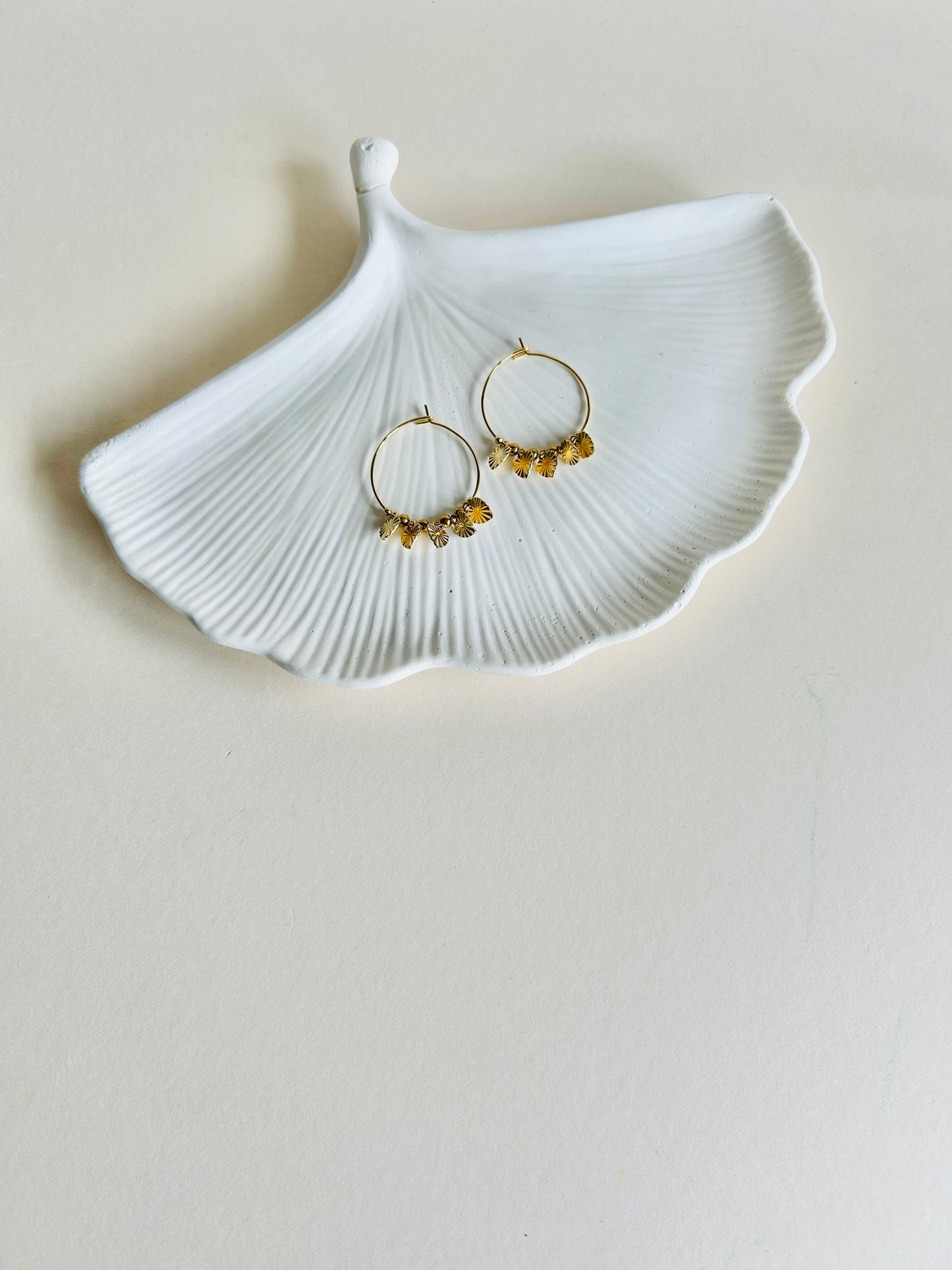 Heart Charm Hoop Earrings