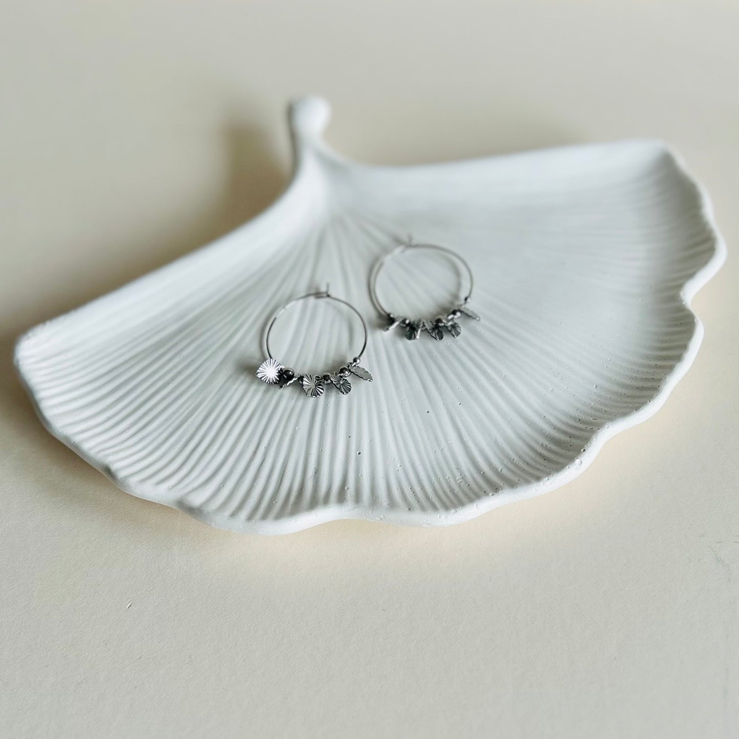 Heart Charm Hoop Earrings