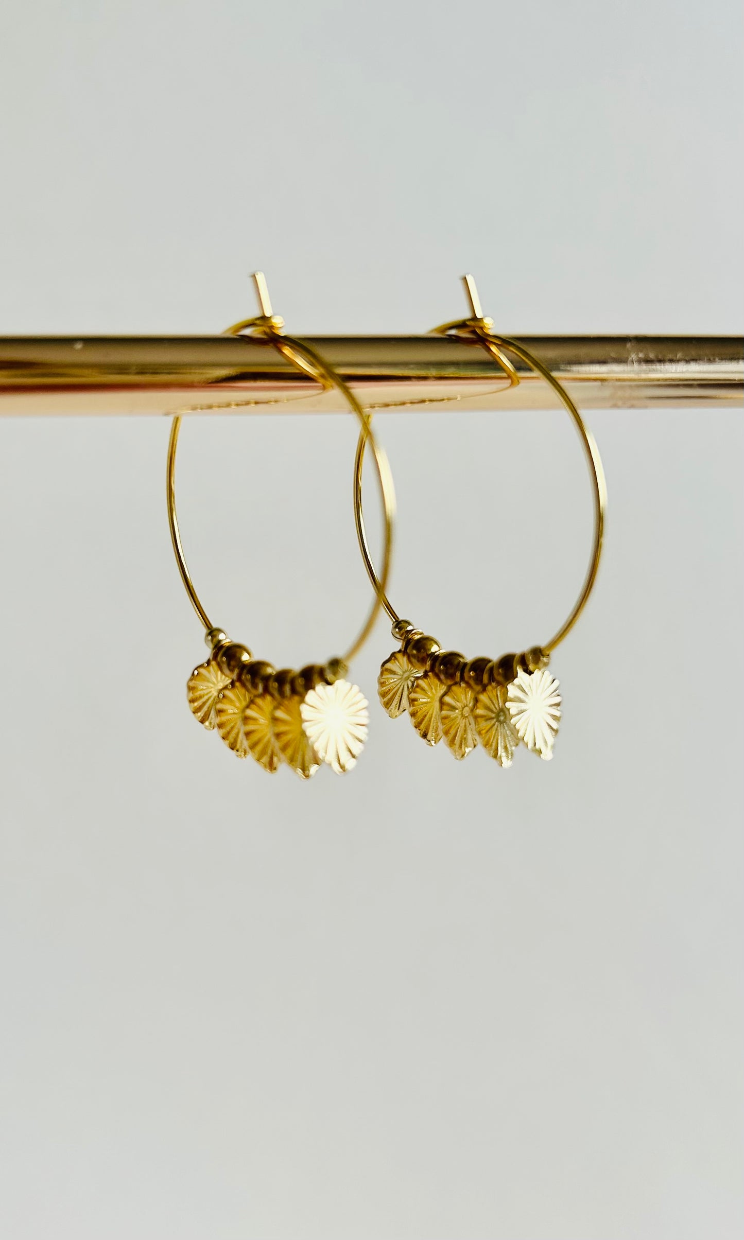 Heart Charm Hoop Earrings