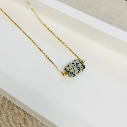 Rectangle Jasper Gemstone Necklace