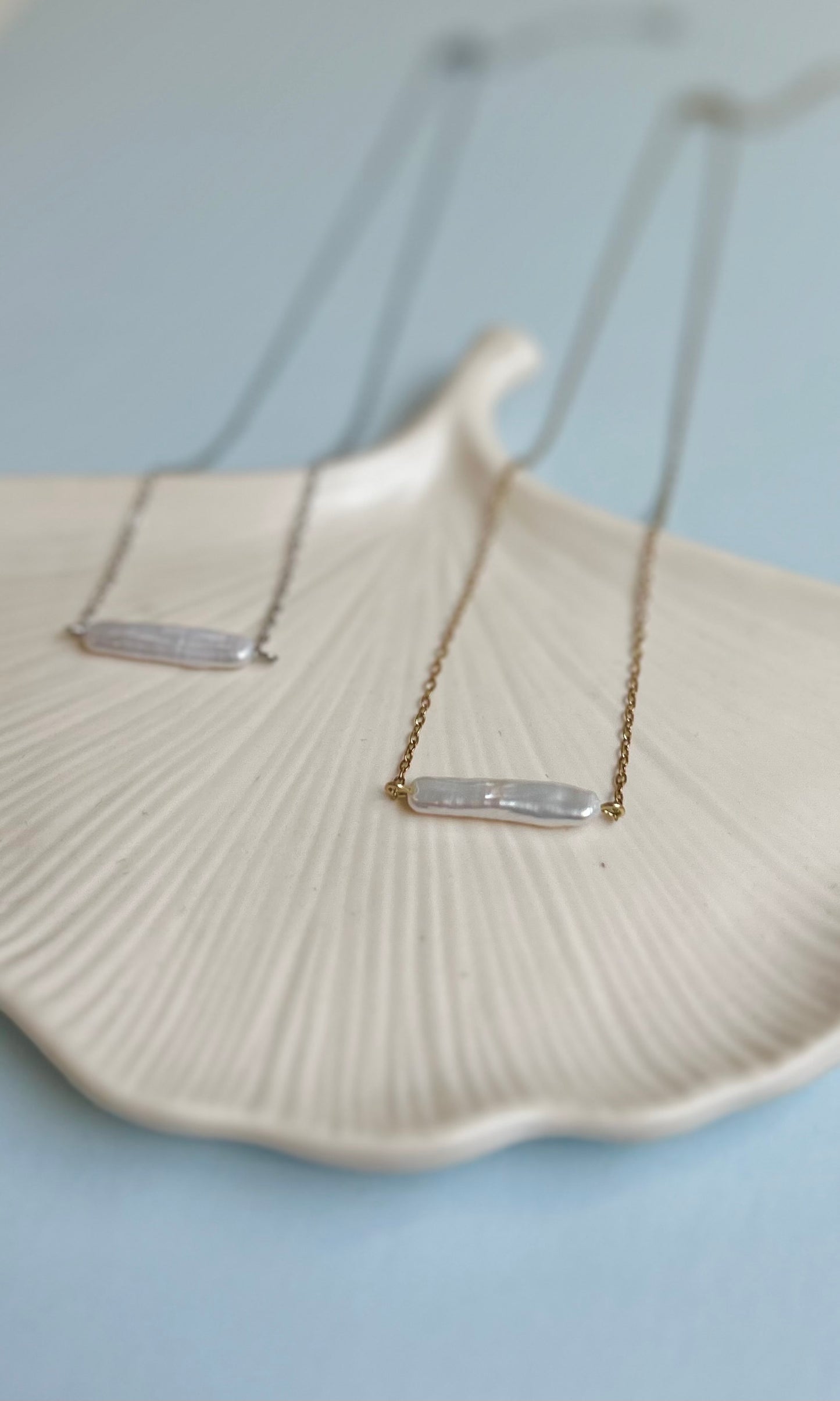 Baroque Pearl Stick Necklace