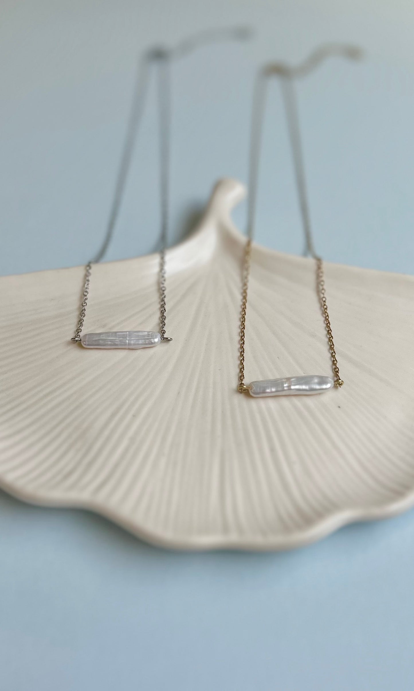 Baroque Pearl Stick Necklace