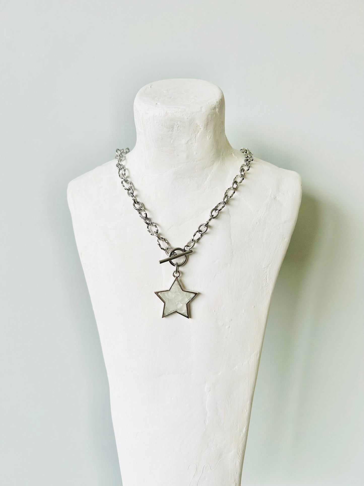 Crystal Star Necklace | Chunky Chain