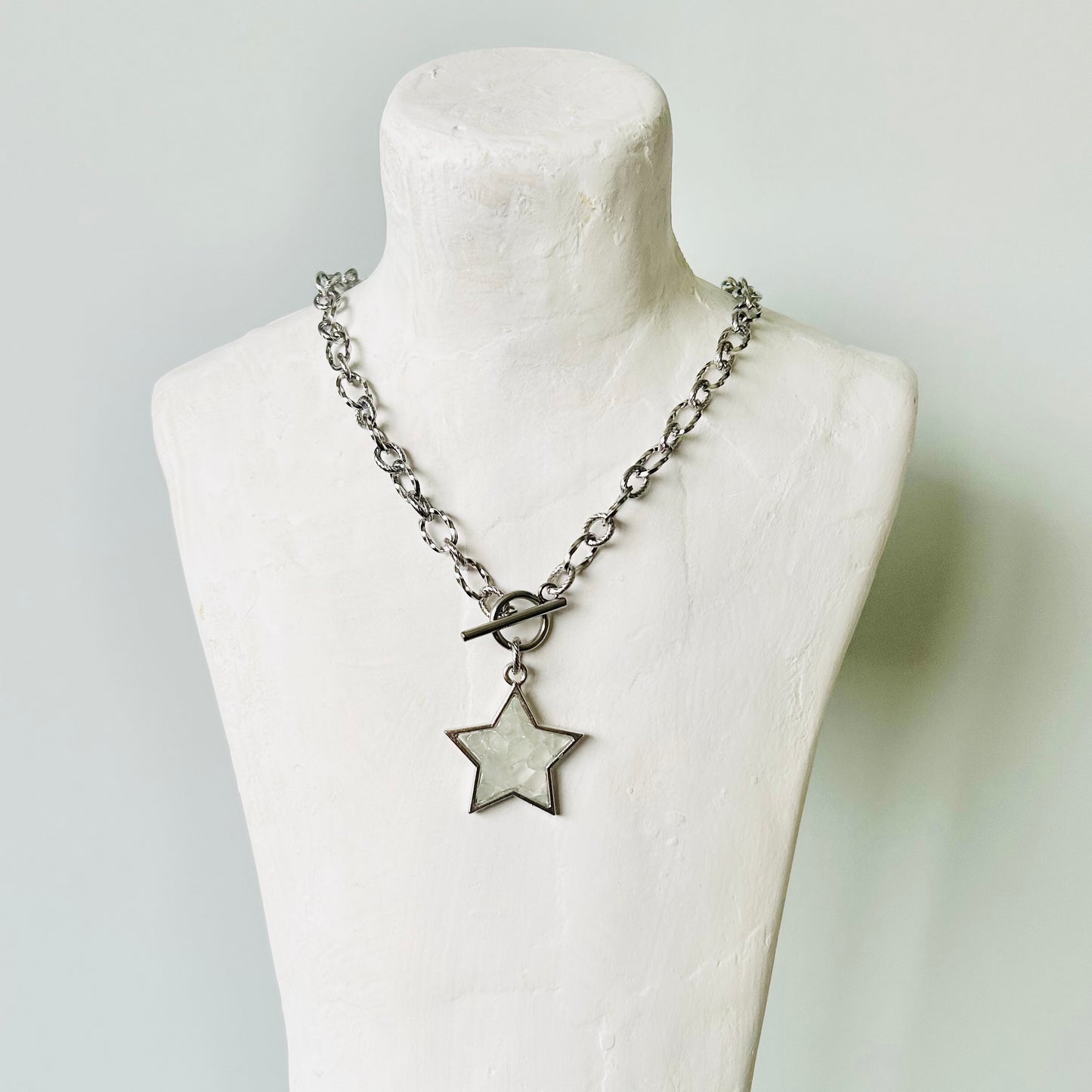 Crystal Star Necklace | Chunky Chain