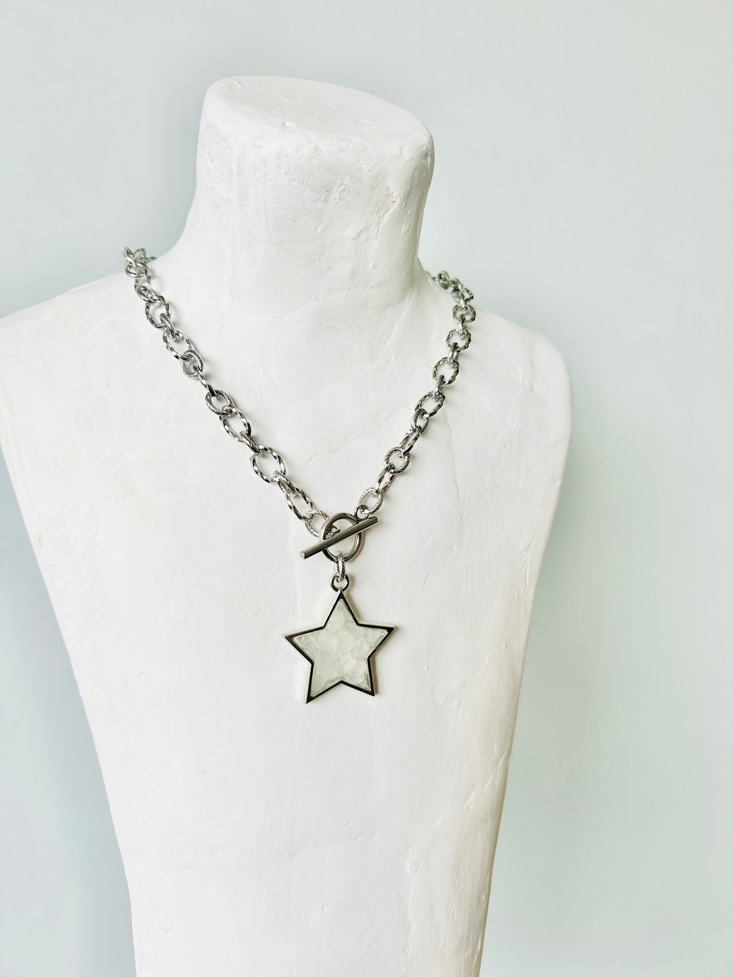 Crystal Star Necklace | Chunky Chain