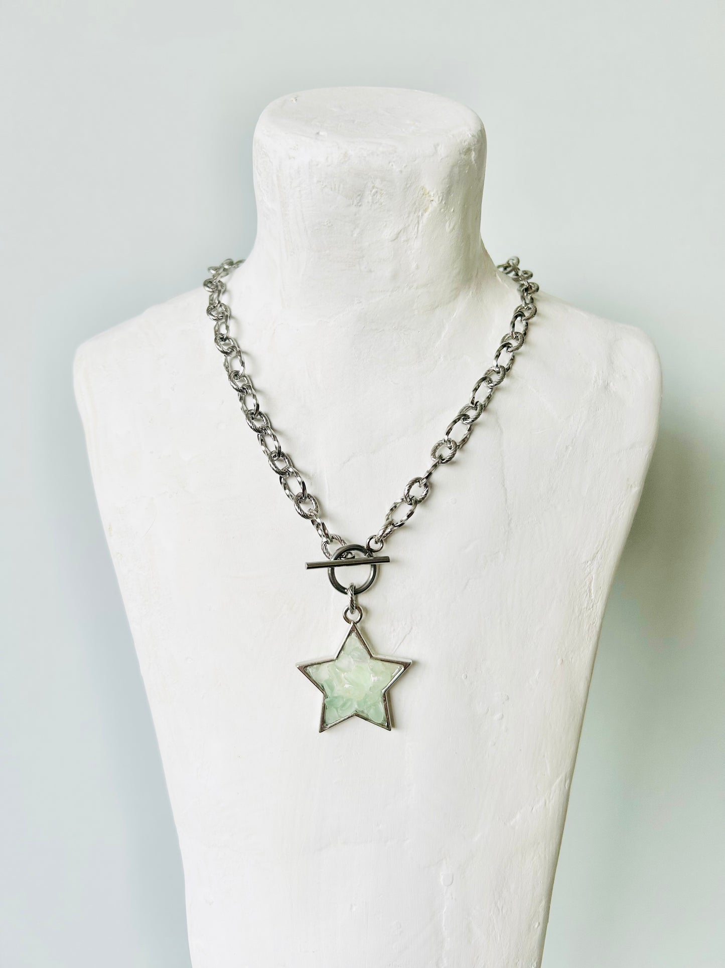 Crystal Star Necklace | Chunky Chain