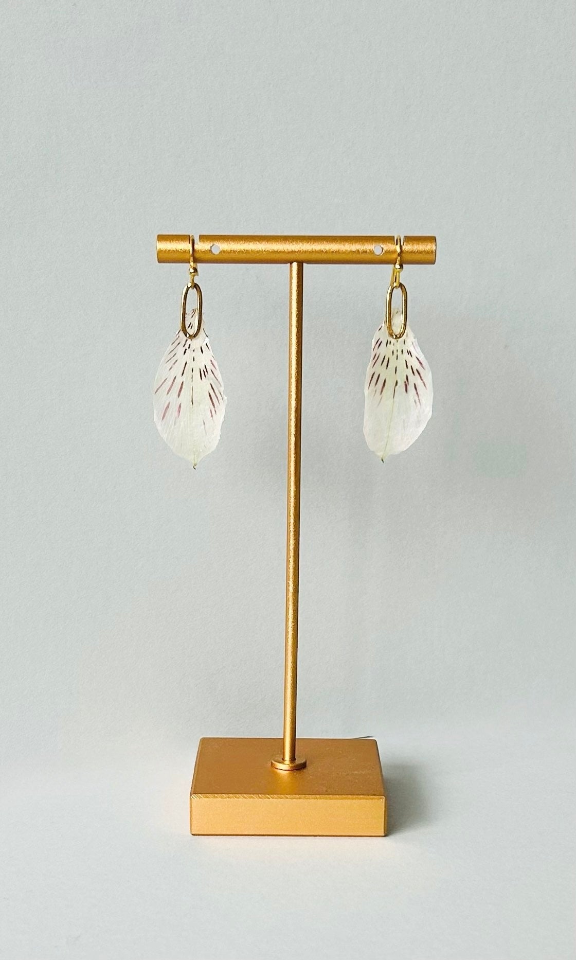 Real Azalea Flower Petal Earrings