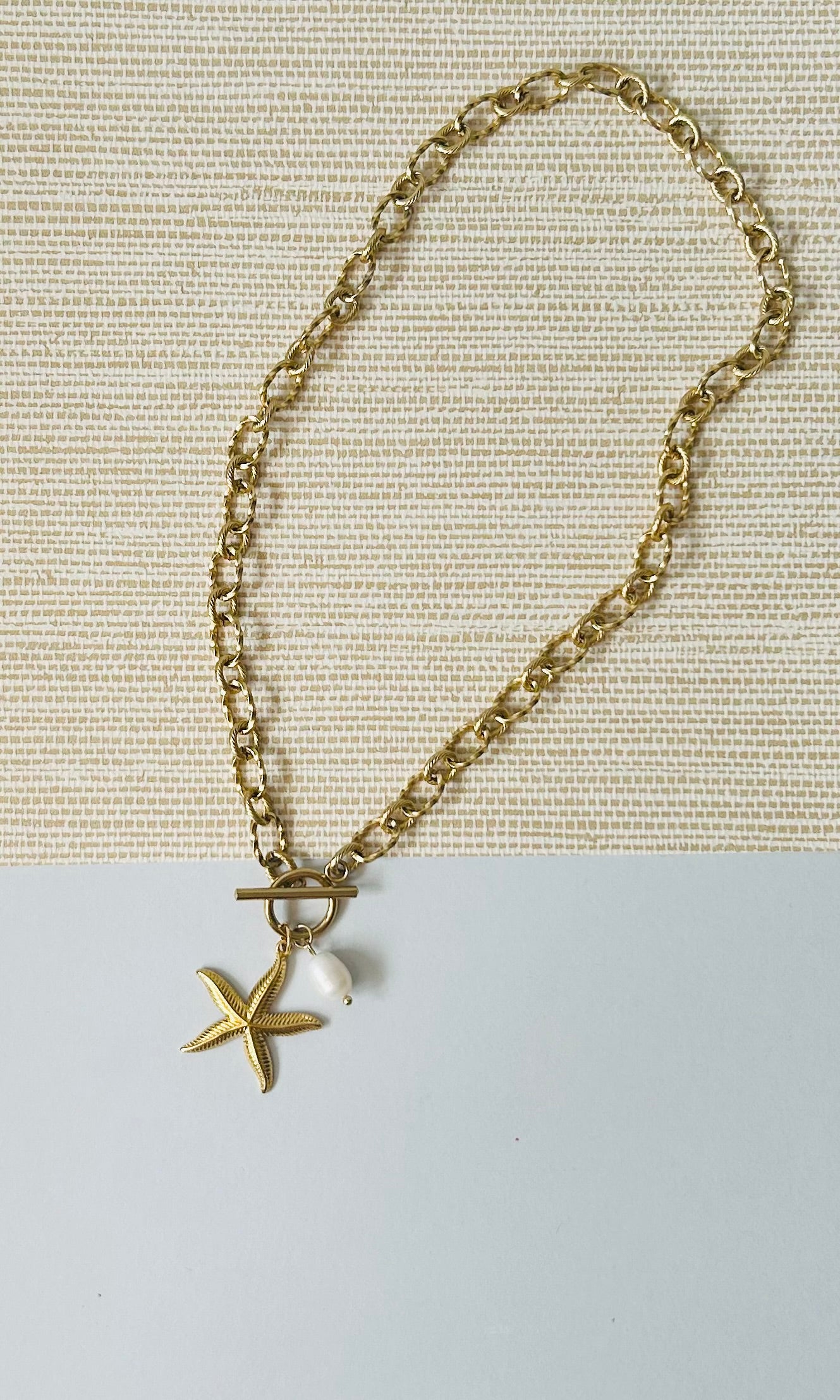 Starfish & Pearl Chunky Necklace